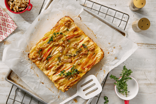 Apple and Brie Filo Tart